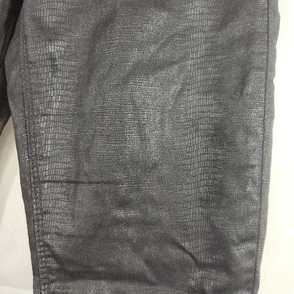 Lola Jeans Celina Black Snakeskin Print Skinny Pants Women Size 2 Pockets - Picture 3 of 10